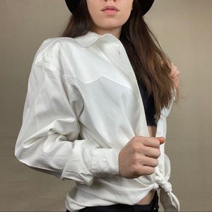 Vintage cowgirl button up shirt